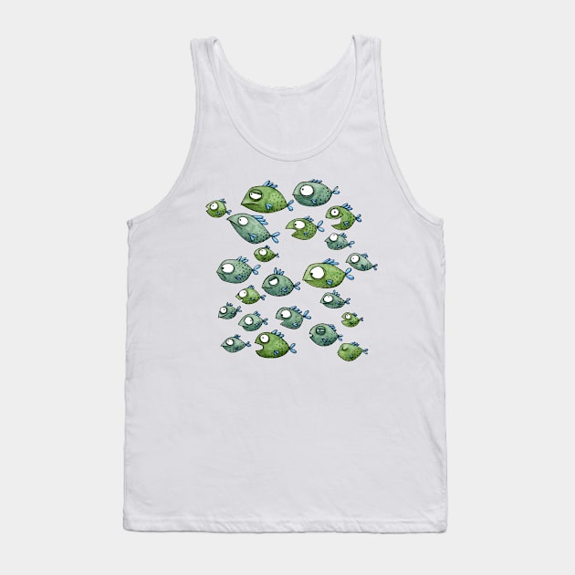 Fish swarm - fish - swarm fish Tank Top by JunieMond